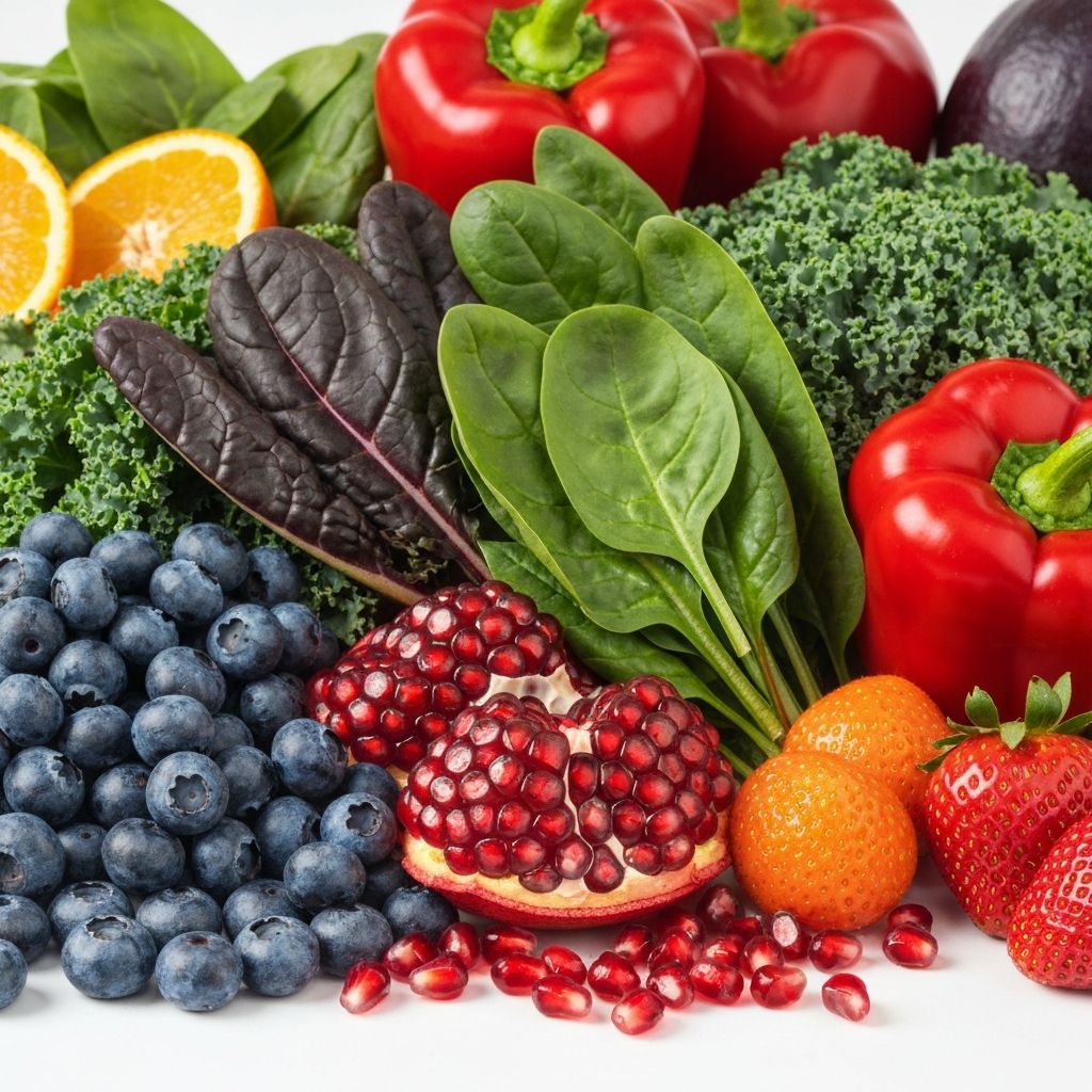 Antioxidant-rich colorful foods